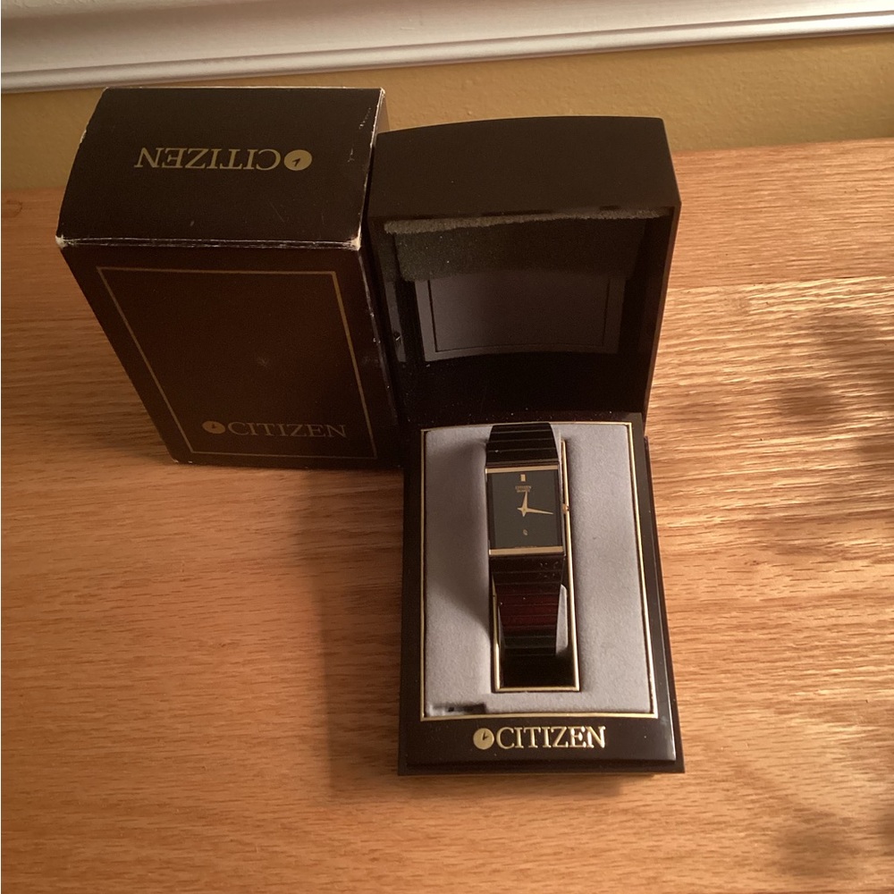 Citizen Black and Gold Timepiece